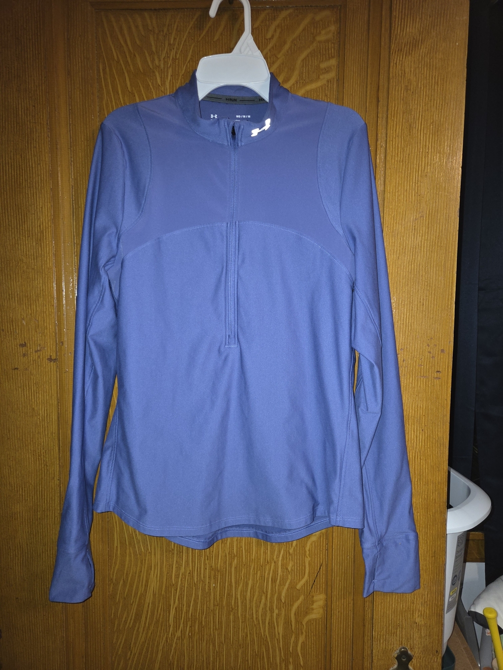 Under Armour Heatgear Women's Long-Sleeve Quarter-Zip Pullover - Blue- Size M